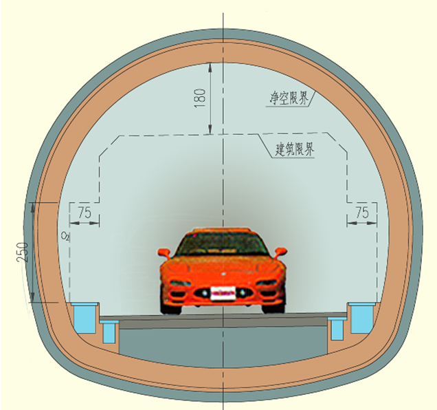 1.1-6 隧道匝道暗挖段横断面图