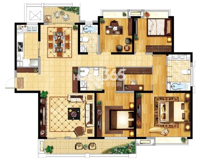 融创熙园200平米户型图